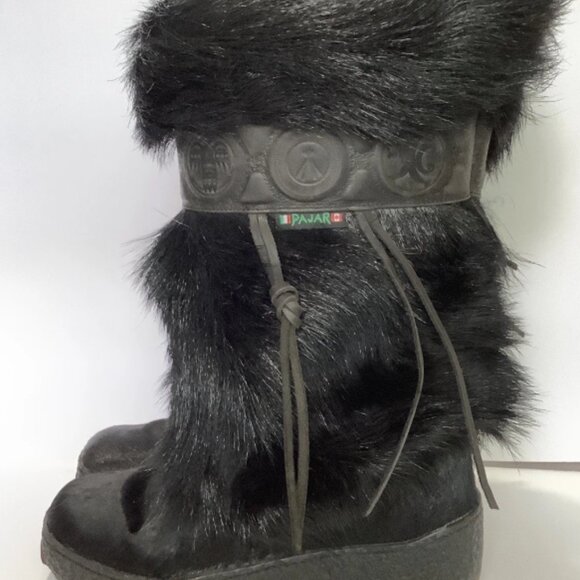 Pajar Canada Laura Hair Fur Snow Winter Boots Size 40 Rare Great Condition - Picture 2 of 7